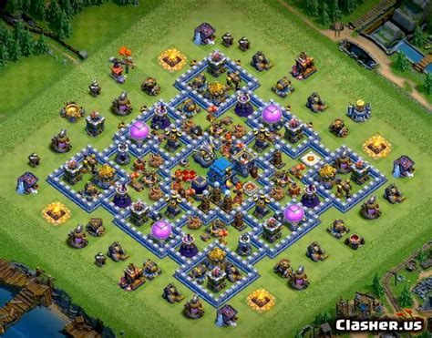 clash of clans defense layout|coc th 12 defensive base.